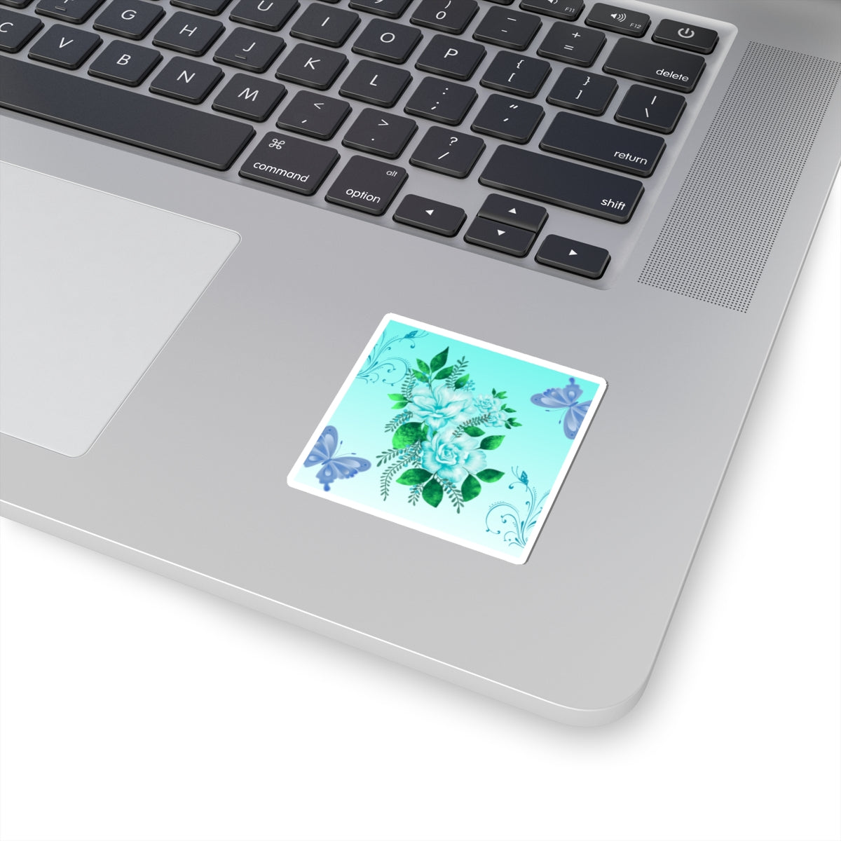 Floral Butterfly Kiss-Cut Stickers | Spring Decor, Floral Art, Gift for Garden Lovers, Laptop Stickers, Nature Aesthetic