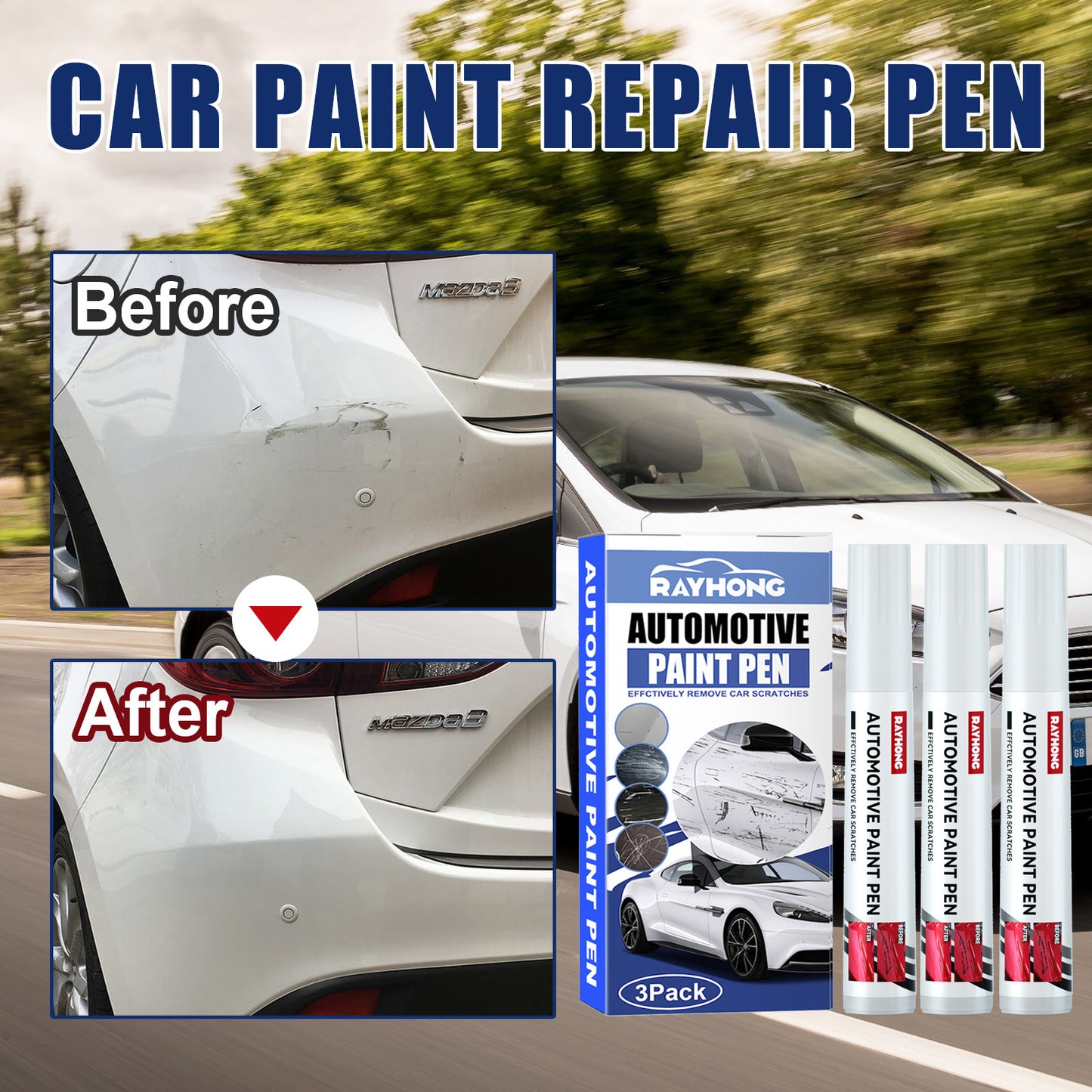Minimalist Car Paint Scratch Repair Pen