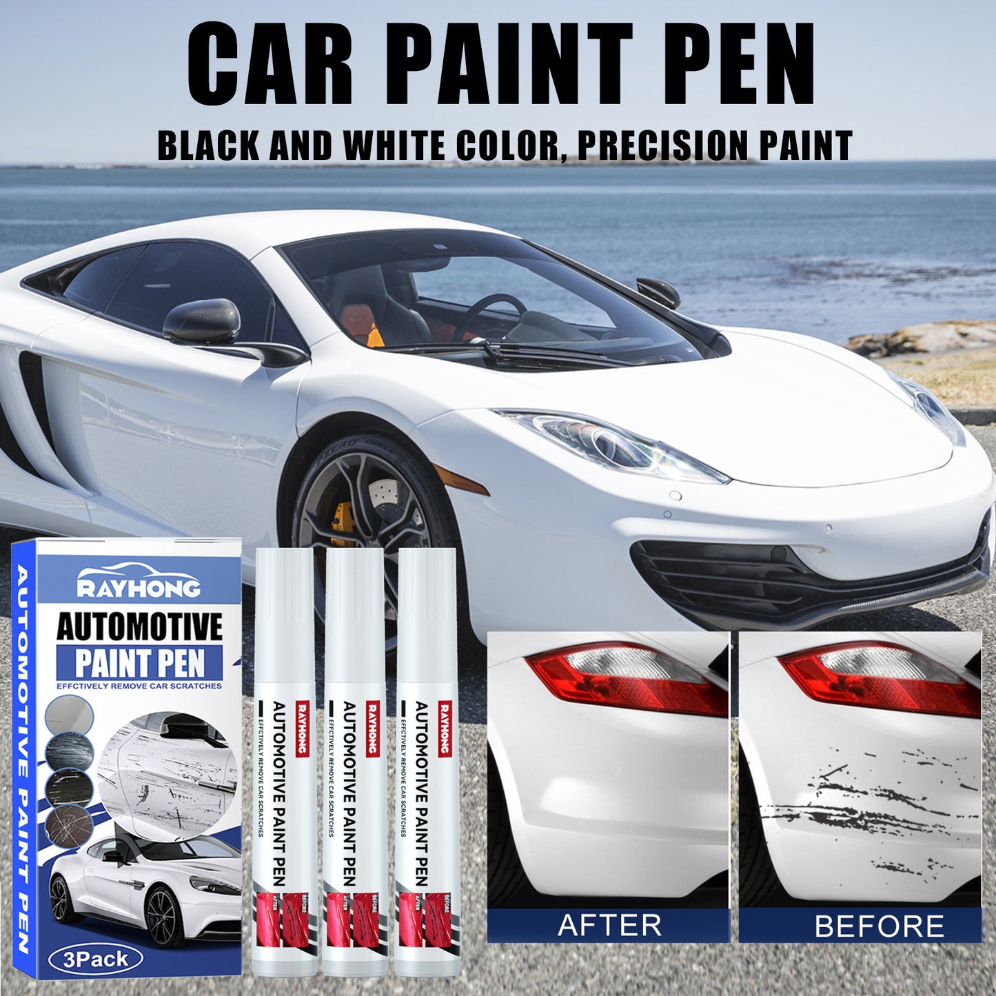 Minimalist Car Paint Scratch Repair Pen