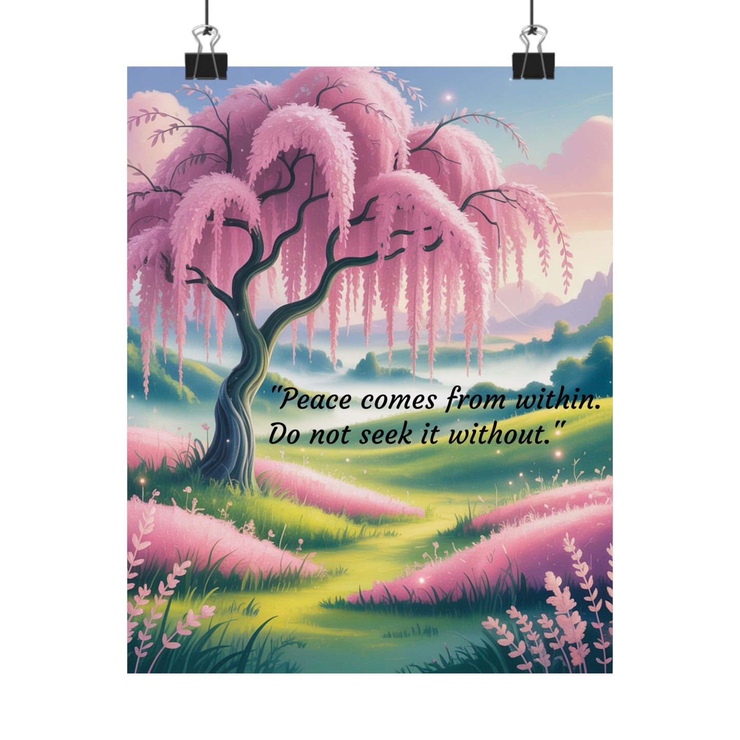 Serene Landscape Poster, Inspirational Wall Art, Motivational Home Decor, Gift for Nature Lovers, Zen Wall Print