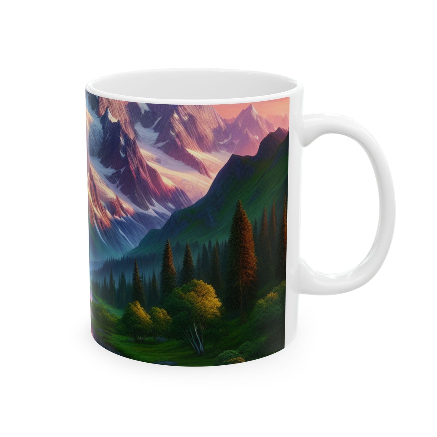 Mountain Landscape Ceramic Mug | Nature Lover Gift, Coffee Cup, Travel Mug, Scenic Design, Outdoor Enthusiast