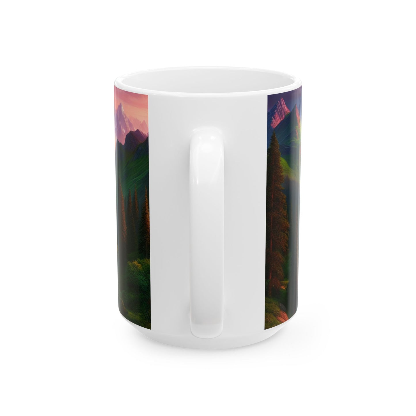 Mountain Landscape Ceramic Mug | Nature Lover Gift, Coffee Cup, Travel Mug, Scenic Design, Outdoor Enthusiast